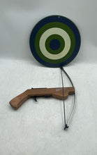Load image into Gallery viewer, Hammer &amp; Axe Wooden Toy Crossbow Archery Set W/ Target Board And 4 Rubber Darts
