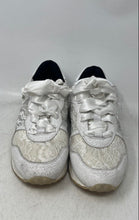 Load image into Gallery viewer, P448 Womens White Leather Low Top Lace-Up Sneaker Shoes Size 39 Made In Italy
