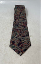 Load image into Gallery viewer, Enrico Uomo Mens Multicolor Printed Silk Keeper Loop Designer Tie
