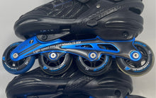 Load image into Gallery viewer, Schwinn Boys ABEC-7 Blue Black 76MM Adjustable Inline Roller Skates Size 8-9
