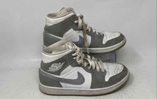 Load image into Gallery viewer, Nike Womens Air Jordan 1 Mid SE Gray White Lace-Up Sneaker Shoes Size 7
