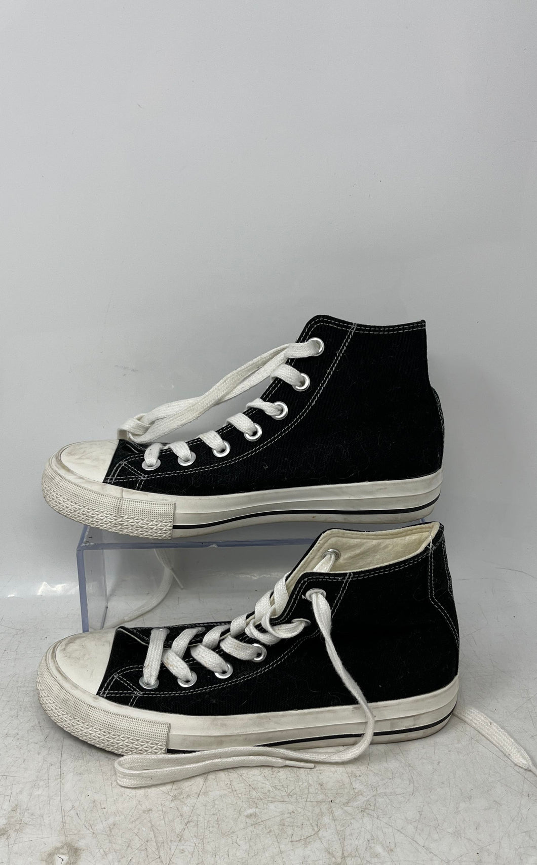 Sincerely Jules Mens Vance Black White High Top Lace-Up Sneakers Shoes Size 6.5M