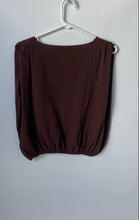 Load image into Gallery viewer, Zara Womens Brown Sleeveless Boat Neck Pullover Blouse Top Size Small
