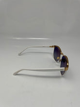 Load image into Gallery viewer, Linda Farrow Women's Gold and White Sunglasses
