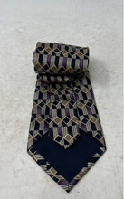 Load image into Gallery viewer, Pierre Cardin Mens Multicolor Geometric Print Silk Keeper Loop Designer Tie

