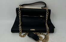 Load image into Gallery viewer, Aldo Womens Black Gold Faux Leather External Zip Single Top Handle Crossbody Bag
