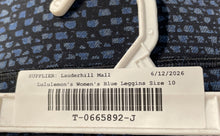 Load image into Gallery viewer, Lululemon Womens Blue Geometric Shatter Weave Desert Cropped Leggings Size 10
