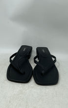 Load image into Gallery viewer, Forever 21 Womens Black Slip-On Open Toe Block Heel Thong Sandals Size 10
