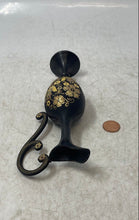 Load image into Gallery viewer, Black And Gold Metal Floral Decorative Small Vase Shaped Ewer Pitcher Miniature
