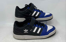 Load image into Gallery viewer, Adidas Mens Forum Low White Blue And Black Leather Lace-Up Sneakers Shoes Sz 9.5
