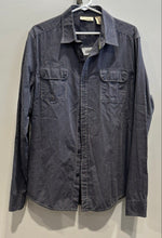 Load image into Gallery viewer, DKNY JEANS Mens Blue Striped Print Collared Long Sleeve Button-Up Shirt Size L
