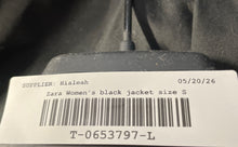 Load image into Gallery viewer, Zara Womens Black Long Raglan Sleeve Biker Full-Zip Motorcycle Jacket Size S
