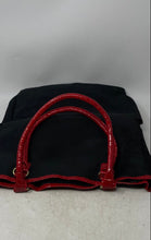 Load image into Gallery viewer, Ed Hardy Womens Red Black Double Handle Inner Pockets Shoulder Handbag
