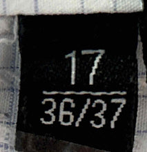 Load image into Gallery viewer, Hugo Boss Mens White Check Long Sleeve Spread Collar Dress Shirt Size 17
