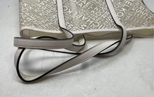 Load image into Gallery viewer, Michael Kors Womens Beige White Signature Print Double Handle Tote Handbag
