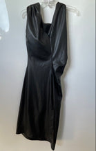 Load image into Gallery viewer, Zara Womens Black Sleeveless Round Neck Regular Fit Back Zip Sheath Dress Size L
