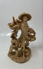 Load image into Gallery viewer, Vintage Chinese Mud Man Fisherman &amp; Boy Happy Carrying Fish Collectible Figurine
