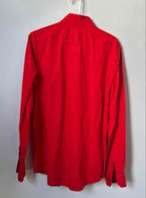 Load image into Gallery viewer, Express Mens 1MX Red Spread Collar Long Sleeve Stretch Dress Shirt Size Large
