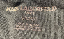 Load image into Gallery viewer, Karl Lagerfeld Womens Black Short Sleeve Blouse Top Size Small
