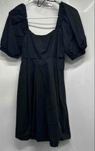 Load image into Gallery viewer, Lulus Womens Black Short Balloon Sleeve Square Neck A-Line Dress Size S
