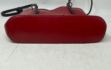 Load image into Gallery viewer, Vera Pelle Womens Black Red Leather Inner Pockets Crossbody Handbag
