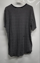 Load image into Gallery viewer, Pacsun Mens Black White Striped Cotton Short Sleeve Scallop Fit T-Shirt Size XL
