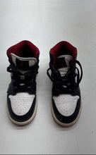 Load image into Gallery viewer, Nike Kids Air Jordan 1 Mid DJ4695-122 White Black Red Basketball Shoes Size 4Y
