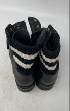 Load image into Gallery viewer, Steve Madden Womens Azure Black White Leather Cap Toe Combat Boots Size 8.5M
