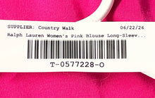 Load image into Gallery viewer, Lauren Ralph Lauren Womens Pink Cotton 3/4 Sleeve Notch Neck Blouse Top Size L
