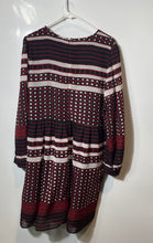 Load image into Gallery viewer, Loft Womens Multicolor Printed Long Sleeve Back Zip A-Line Dress Size L
