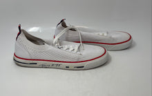 Load image into Gallery viewer, Tommy Hilfiger Womens Gessie White Stretch Knit Lace-Up Sneakers Shoes Size 9
