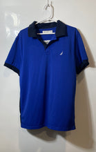 Load image into Gallery viewer, Nautica Mens Royal Blue Navy Short Sleeve Spread Collar Polo Shirt Size XL
