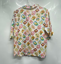Load image into Gallery viewer, Terzo Millennio Womens Multicolor Geometric Print Button-Up Shirt Size L
