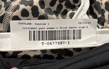 Load image into Gallery viewer, Lululemon Womens Pace Rival Beige Printed Cropped Leggings Pants Sz 6 With Tags
