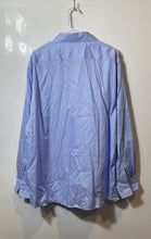 Load image into Gallery viewer, Michael Kors Mens Blue Regular Fit Airsoft Stretch Dress Shirt Size 18 34/35
