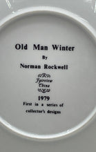 Load image into Gallery viewer, Normal Rockwell Old Man Winter 1979 Round Shape Decorative Collector Plate
