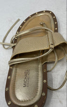 Load image into Gallery viewer, Michael Kors Womens Brown Flat Ankle Strap Sandals Size 8.5M
