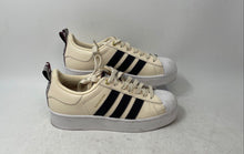 Load image into Gallery viewer, Adidas Womens Superstar Bold Beige Low Top Lace-Up Sneaker Shoes Size 7
