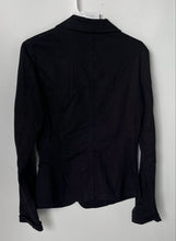 Load image into Gallery viewer, Zara Womens Black Long Sleeve Collared Two-Button Blazer Size Large
