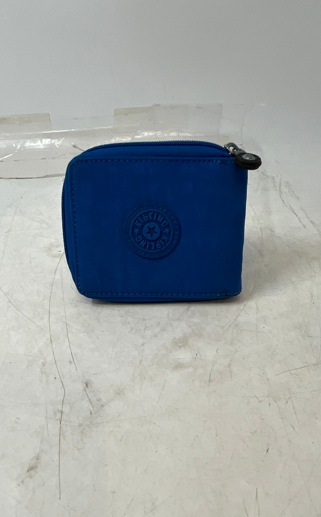 Kipling Womens Blue Inner Divider ID Window Zipper Small Coin Wallet