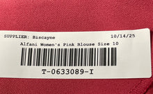 Load image into Gallery viewer, Alfani Womens Pink Sleeveless Round Neck Back-Zip Blouse Top Size 10
