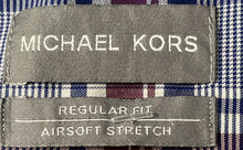 Load image into Gallery viewer, Michael Kors Mens Multicolor Plaid Regular Fit Dress Shirt Size 18 34/35 2XL
