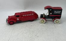 Load image into Gallery viewer, Ertl Texaco Collectors Series Tanker Truck And Delivery Car Coin Banks 2 Pcs
