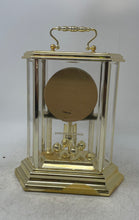 Load image into Gallery viewer, Vintage Bulova Gold-Tone Brass Quartz Anniversary Carriage Chime Mantel Clock
