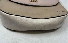 Load image into Gallery viewer, Michael Kors Womens White Brown And Pink Leather Half Dome Crossbody Bag
