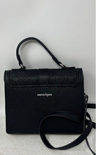 Load image into Gallery viewer, Nanette Lepore Womens Black Leather Inner Pockets Adjustable Strap Crossbody Bag
