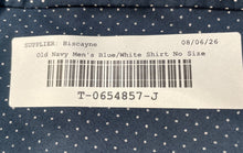 Load image into Gallery viewer, Old Navy Mens Blue White Built-In Flex Signature Button-Up Shirt Size No Size
