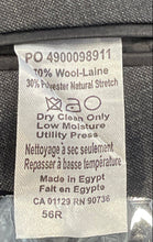 Load image into Gallery viewer, Lauren Ralph Lauren Mens Dark Gray Notch Lapel Two-Button Blazer Size 56R
