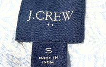 Load image into Gallery viewer, J.Crew Mens Blue White Leaf Print Linen Cotton Short Sleeve Button-Up Shirt Sz S
