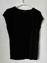 Load image into Gallery viewer, Michael Kors Womens Black Sequin Short Sleeve Pullover Blouse Top Size S
